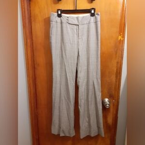 Banana Republic Women's Wide Harrison Stretch Gray Pink Stripe Dress Pants 4